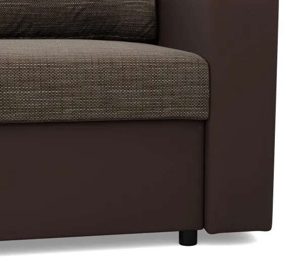 Rohová rozkladacia sedačka LUNA hnedá / cappuccino