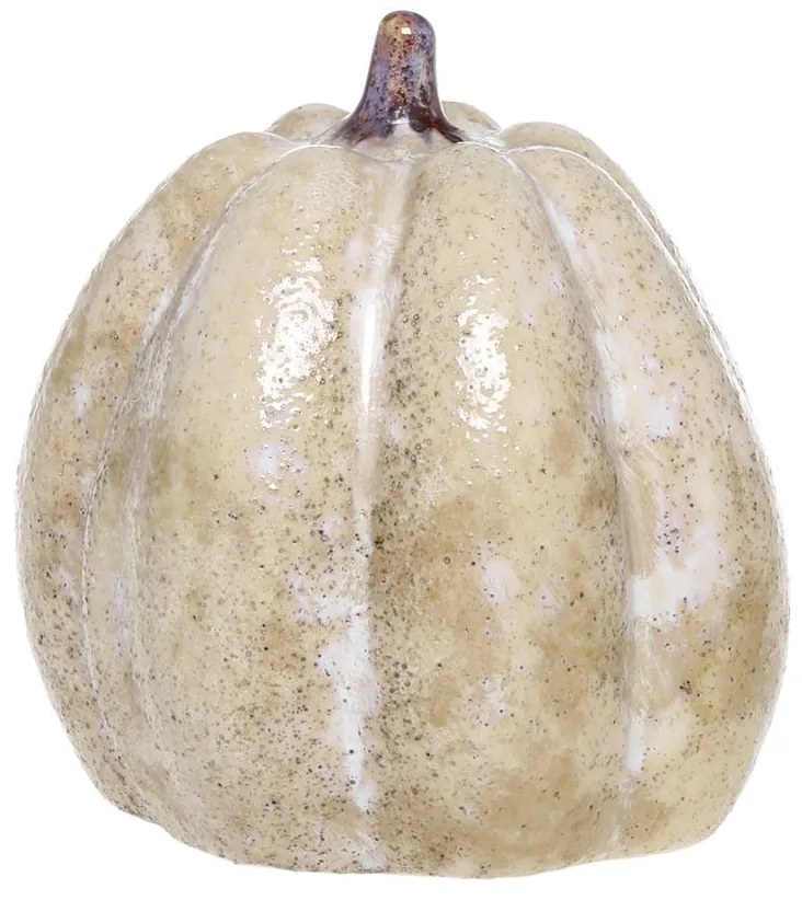 Béžová latté keramická dekorácia tekvice Rennes - Ø 12*14 cm