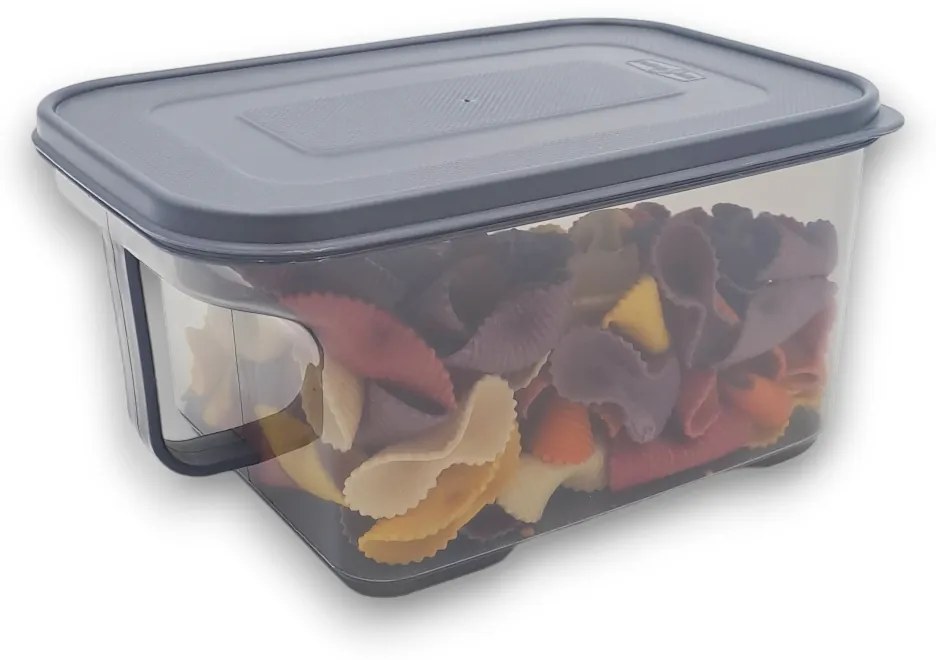 Orion Dóza na potraviny s vekom a uchom MATRIX, 1,7 l, sivá