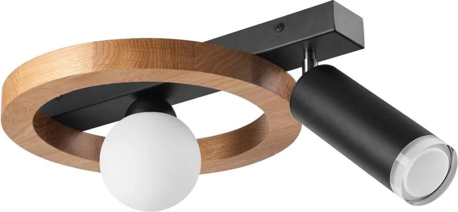 Bodové svietidlo OTIS 1xG9/5W/230V + 1xE27/15W/230V dub