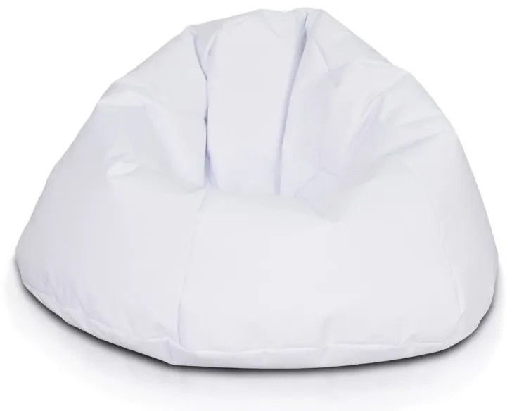 INTERMEDIC SK - Sedací vak Relax 110x70 cm | kreslo na oddych z ekokože alebo polyesteru, 300 l Farba: NC03 - Biela (Polyester)