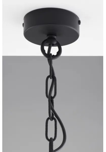 Jupiter 2106- Luster na reťazi ARTHUR 3xE27/15W/230V čierna/oranžová/mramorový dekor