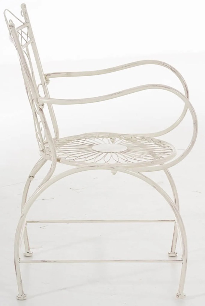 Kovová stolička Sheela s područkami (SET 2 ks) - Krémová antik