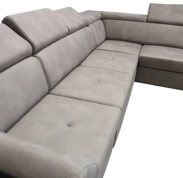 Rohová rozkladacia sedačka MAXIM MAXI L sivá