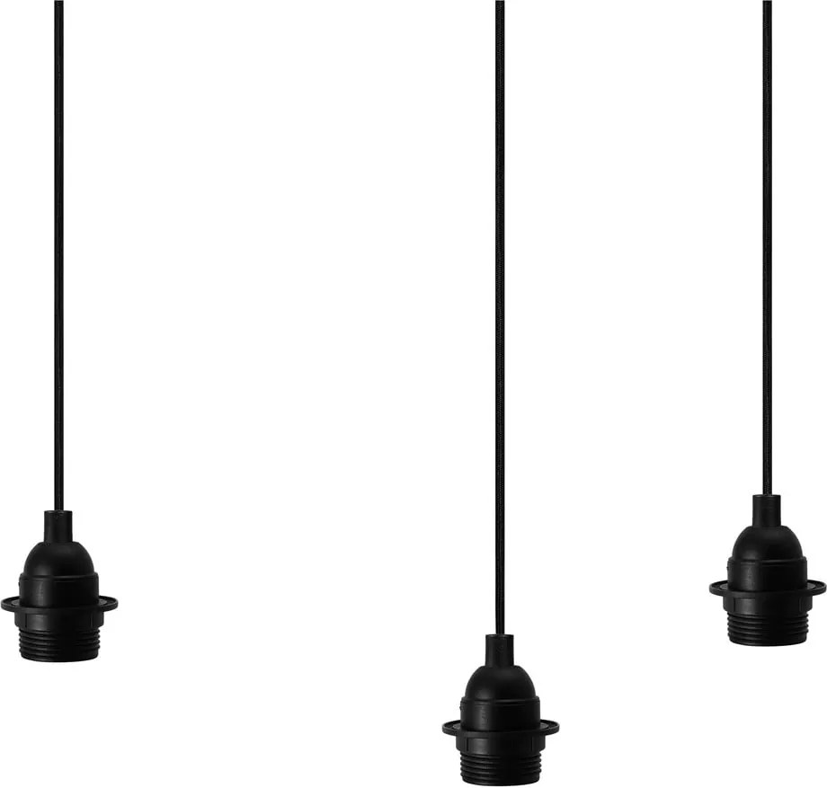 Čierne trojramenné závesné svietidlo Bulb Attack Uno Primary