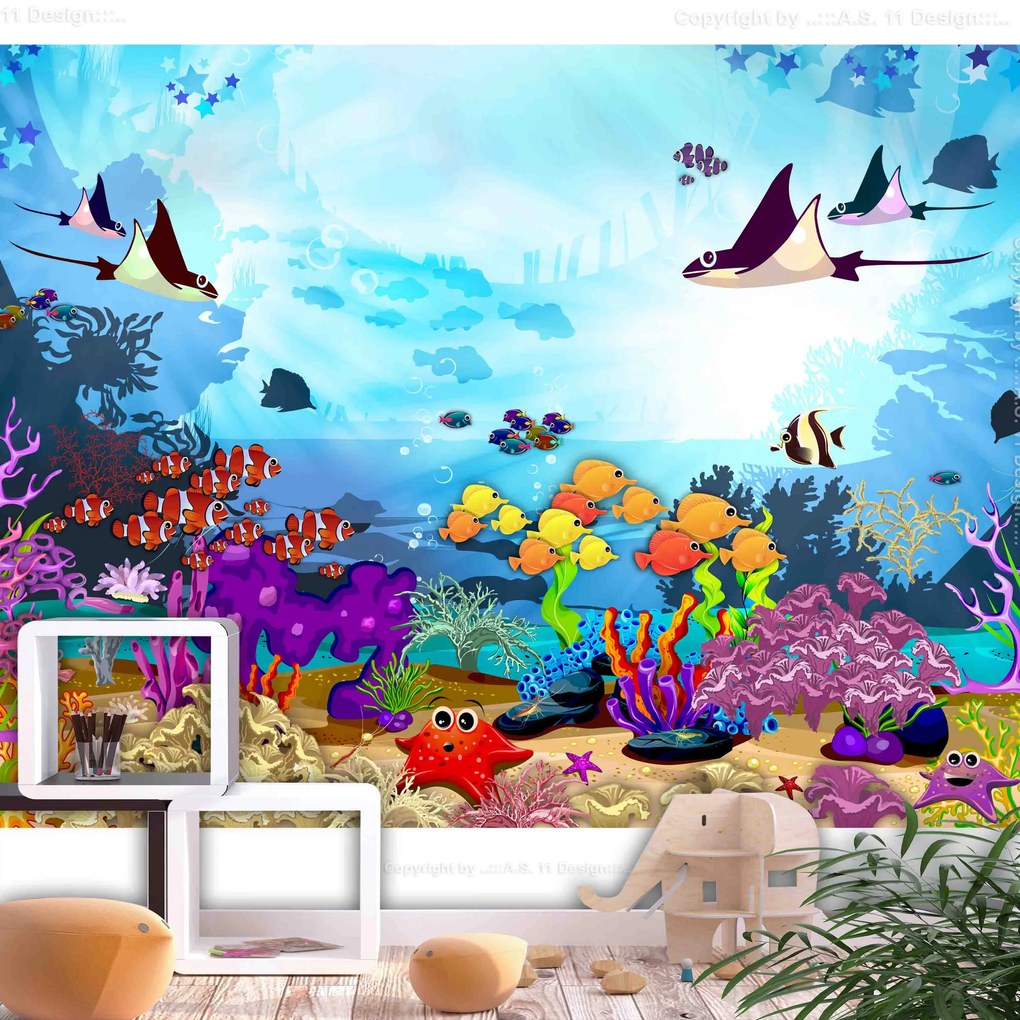 Artgeist Fototapeta - Underwater Fun Veľkosť: 100x70, Verzia: Premium