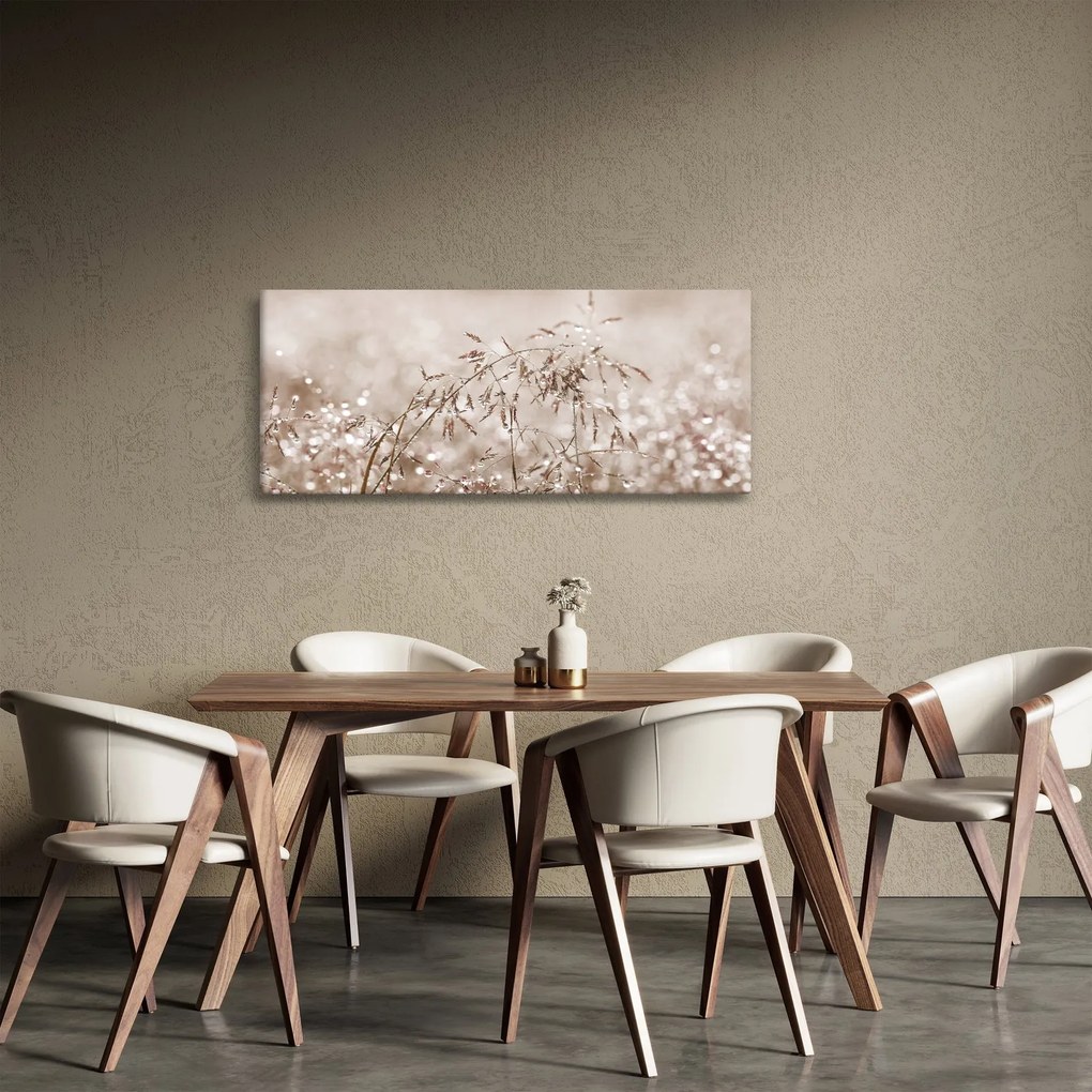 Obraz - Lúka v hnedých tónoch (120x50 cm)