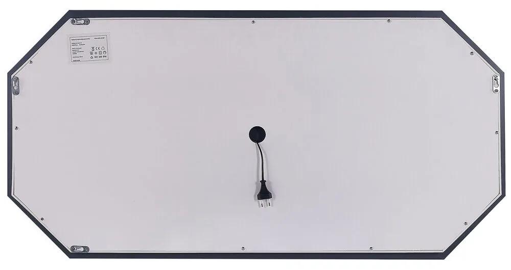 Nástenné LED zrkadlo 120 x 60 cm strieborné LOCMARIAQUER Beliani