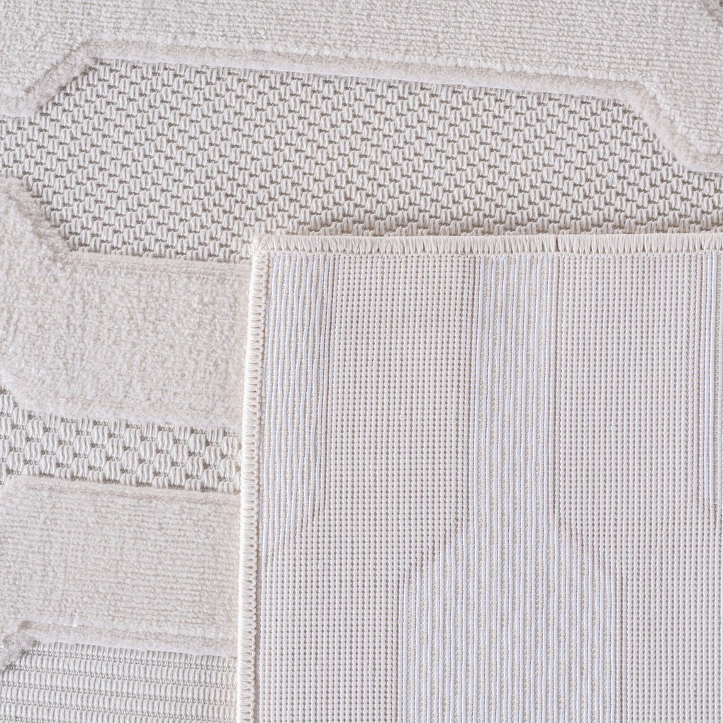 Kusový koberec Doha 1654 Cream, 160x230, biela, chodba / predsieň, Ayyildiz