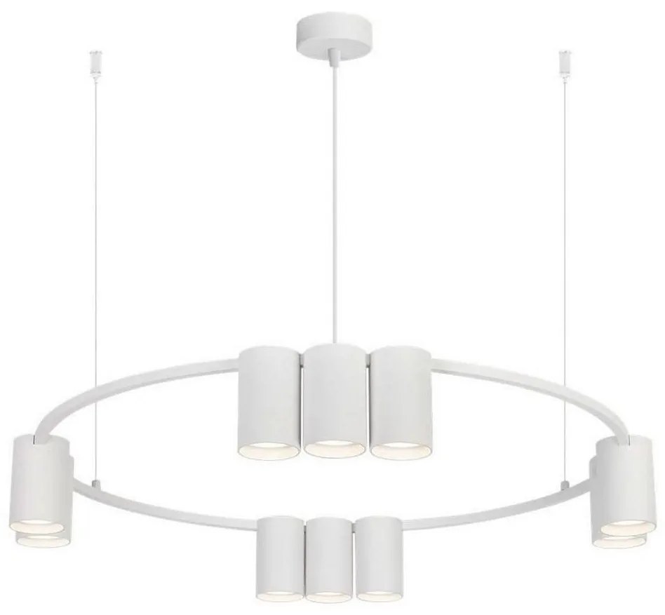 Luster na lanku GENESIS 10xGU10/8W/230V biela