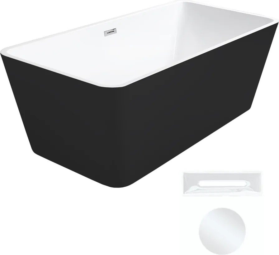 Besco Akrylátová voľne stojaca vaňa Evita BW Matt 160x80 BESCO-Typ výpuste: Click-Clack s prepadom, biela, BESCO-Rozmery: 160x80, BESCO-Farba: Biela/…