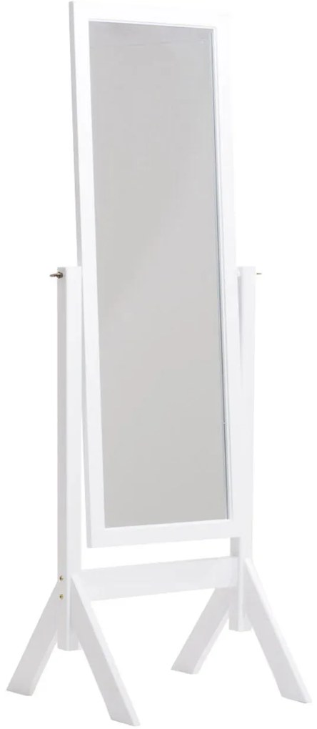 Stojace zrkadlo Elvis 16528402 - drevo - 153x59x51 - Biela
