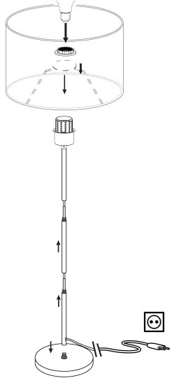 Eglo 95171 - Stojacia lampa MASERLO 1xE27/60W/230V