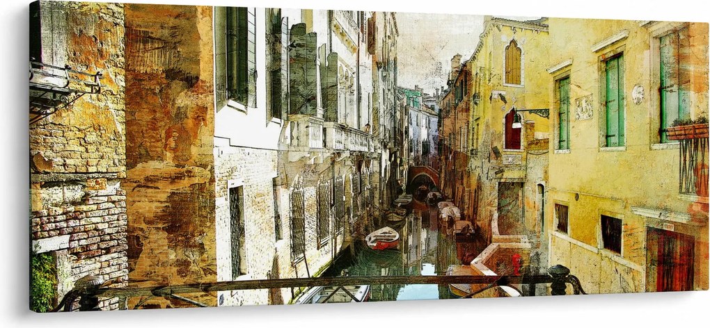 Obraz - Ulička v Benátkach (120x50 cm)