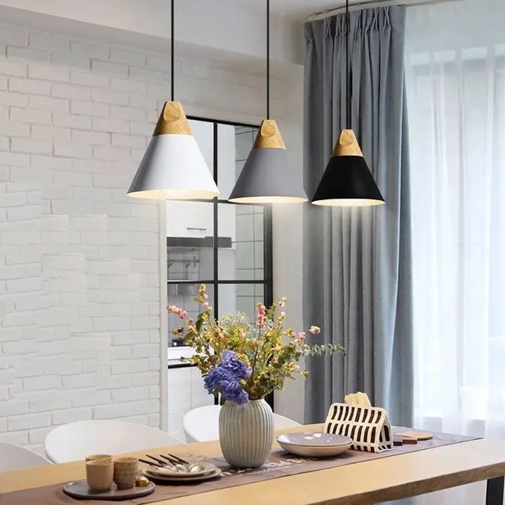 Toolight Toolight, závesná lampa 1xE27 Scandi A, čierna-hnedá, OSW-00146
