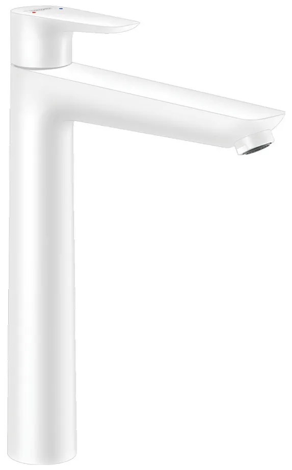 Hansgrohe Talis E, vysoká umývadlová batéria 240 s odtokovou súpravou s tiahlom, biela matná, HAN-71716700