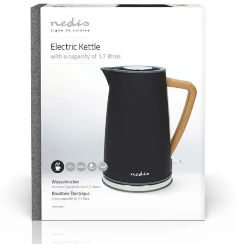Nedis KAWK510EBK rýchlovarná kanvica 1,7 l, čierna