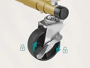 Pojízdný stojan na oblečení Doug zlatý