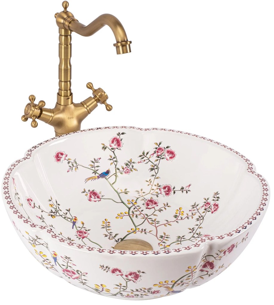 Rea Felicia, umývadlo na dosku 425x425x150 mm, viacfarebné, REA-U7504