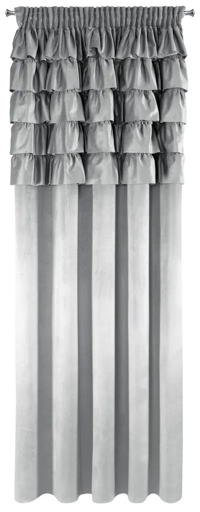 ZATEMŇOVACÍ ZÁVES NA PÁSKE AURA 140X270 CM STRIEBORNÁ