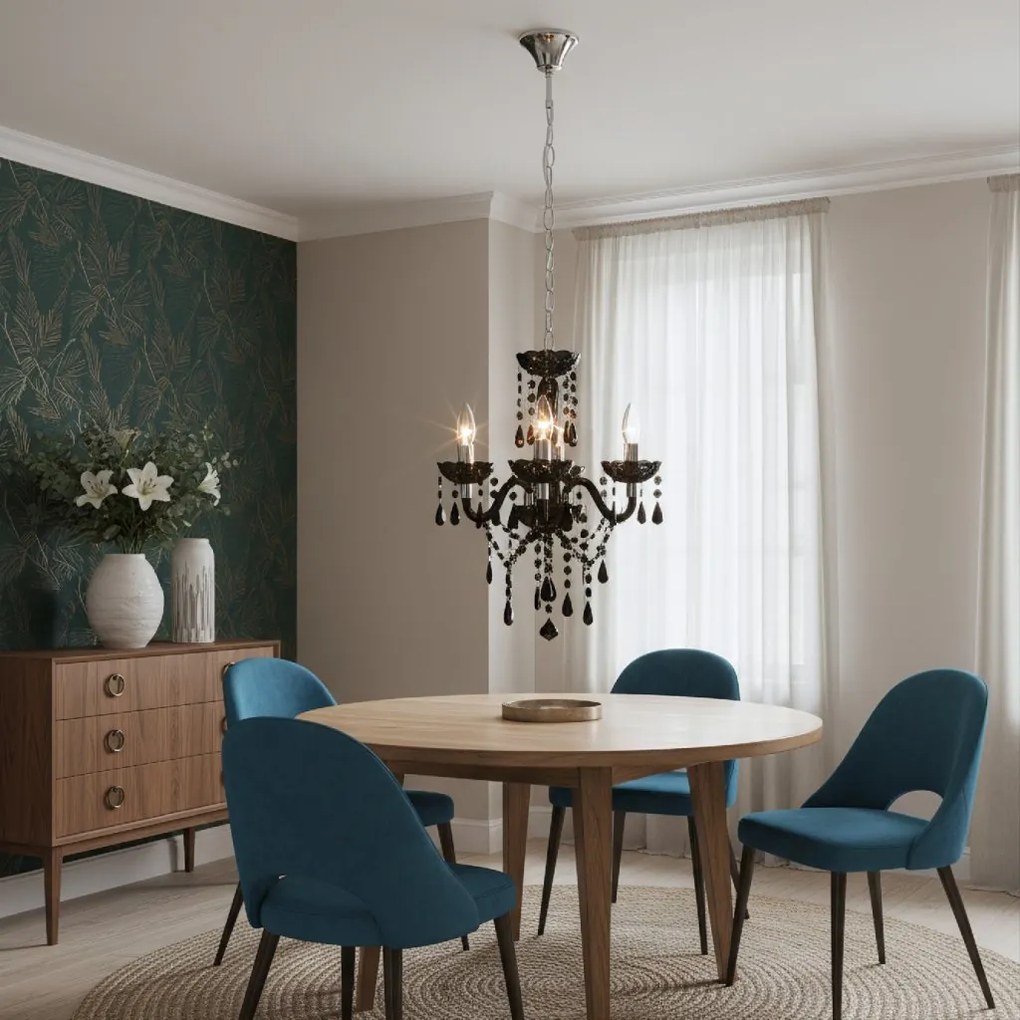 Toolight Toolight, stropné svietidlo 3xE14, EBT005-3CP, čierna, OSW-01240