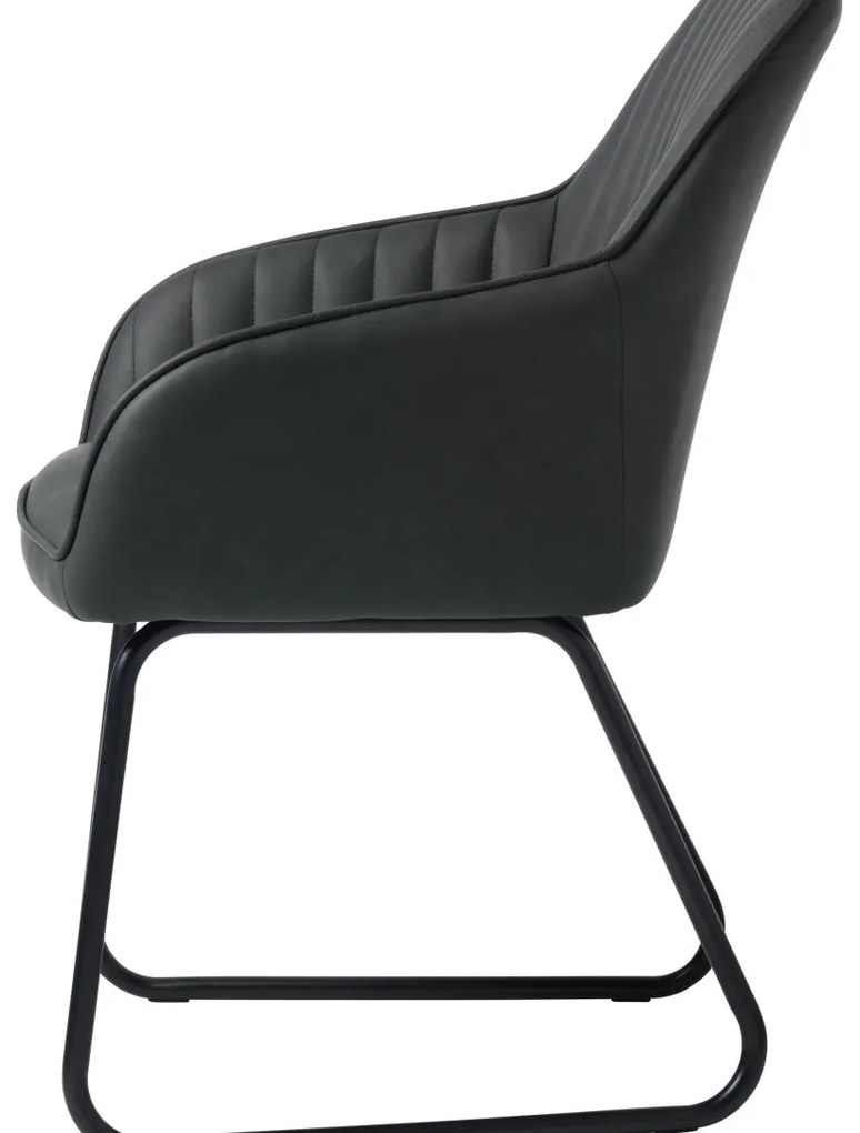 BROOKS ČALÚNENÁ STOLIČKA dark grey