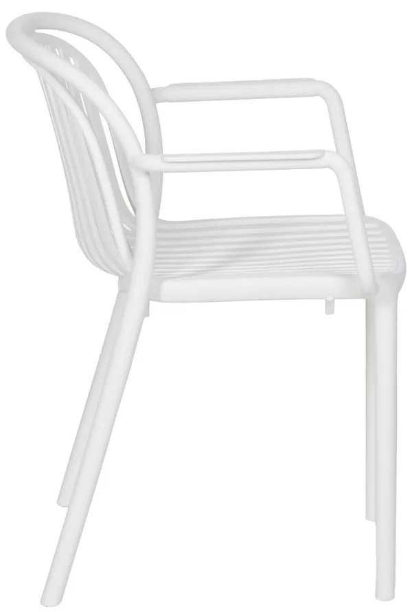 Biela plastová jedálenská stolička Alia – Ixia