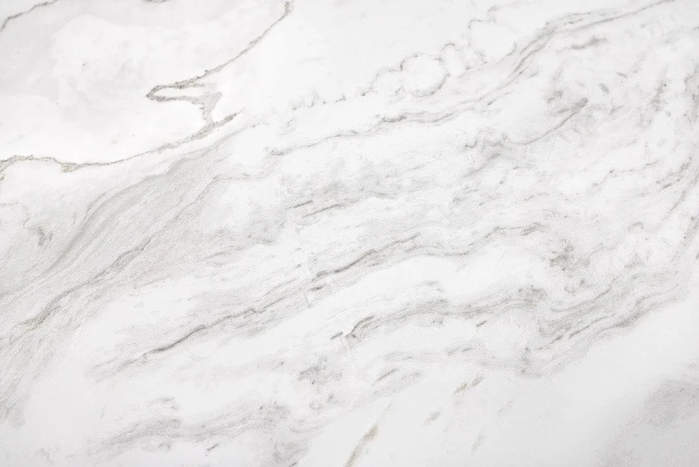 Luxusný rozkladací jedálenský stôl ILINOIS 180-220-260 cm – v bielom mramorovom prevedení