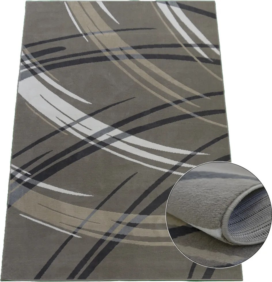 Koberec Lotus 9304 béžovo-sivý obdĺžnik – nízky vlas 8 mm Rozmer: 50x80 cm
