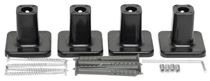 Kúpeľňový rebríkový radiátor s termostatom LARGO 541W/230V 120,6 cm IP44 čierna ľavá