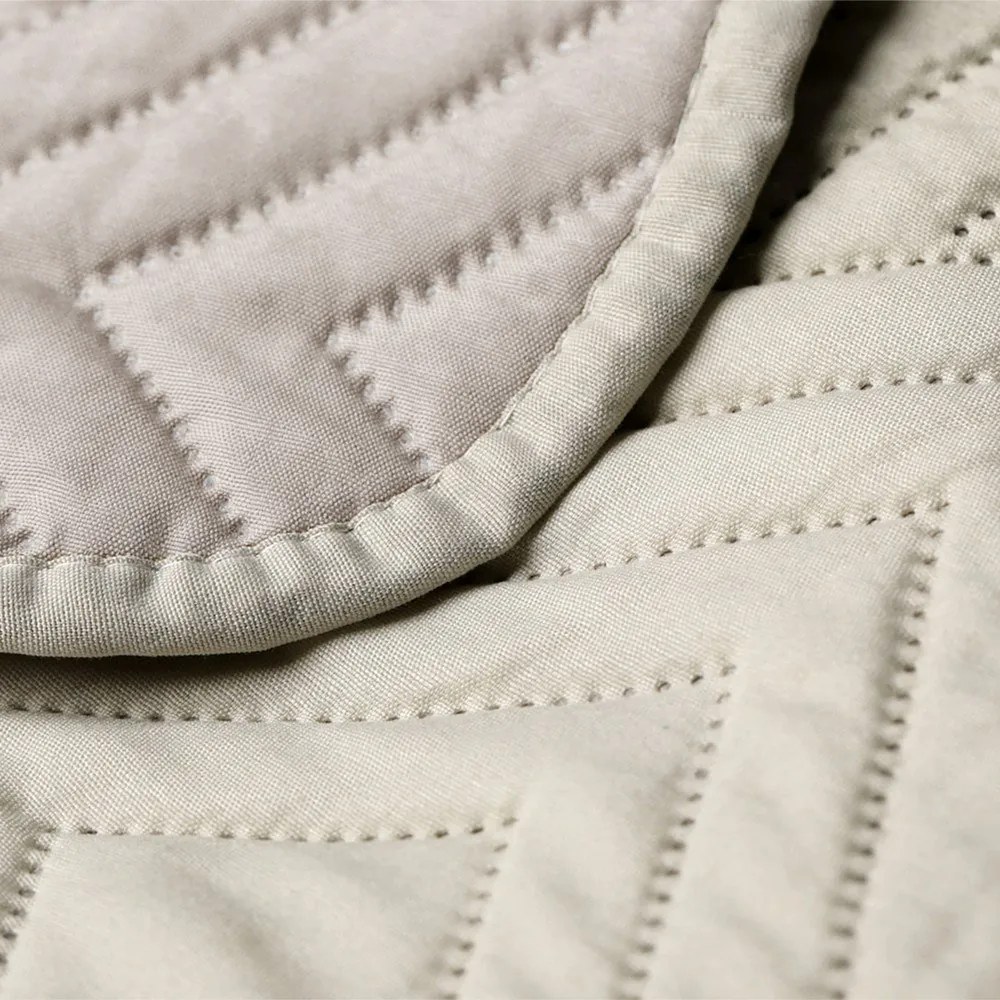 Krémovobiely prešívaný pléd z mikrovlákna 240x260 cm Softa – Restilo