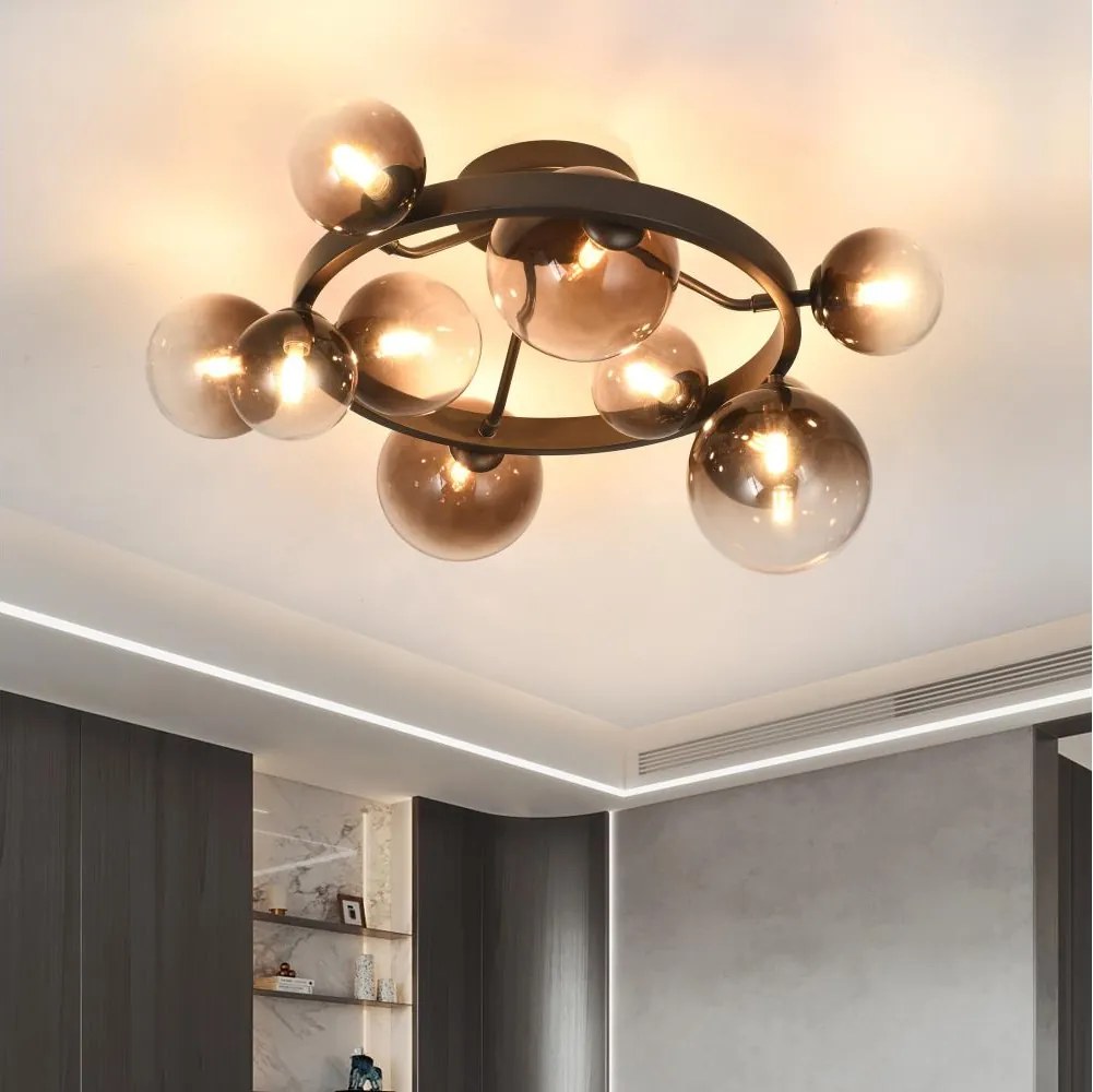 Brilagi - LED prisadený luster MILLA 10xG9/3W/230V hnedá/dymová hnedá