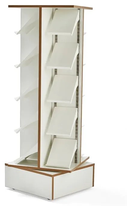 Stojan na knihy STORY, 600x600x1710 mm, biely