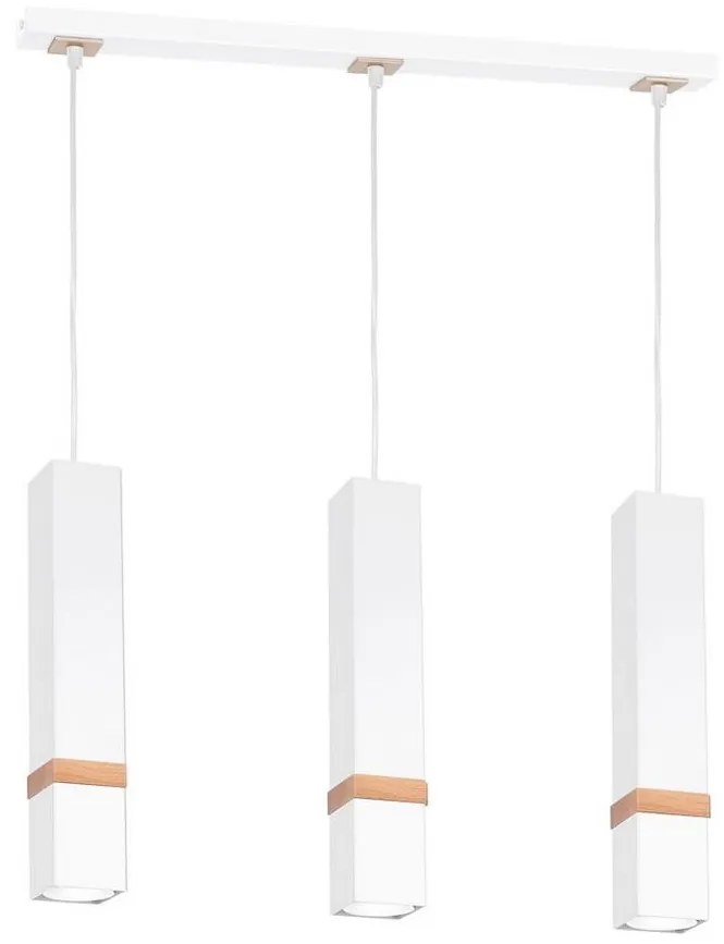 Luster na lanku VIDAR 3xGU10/25W/230V biela