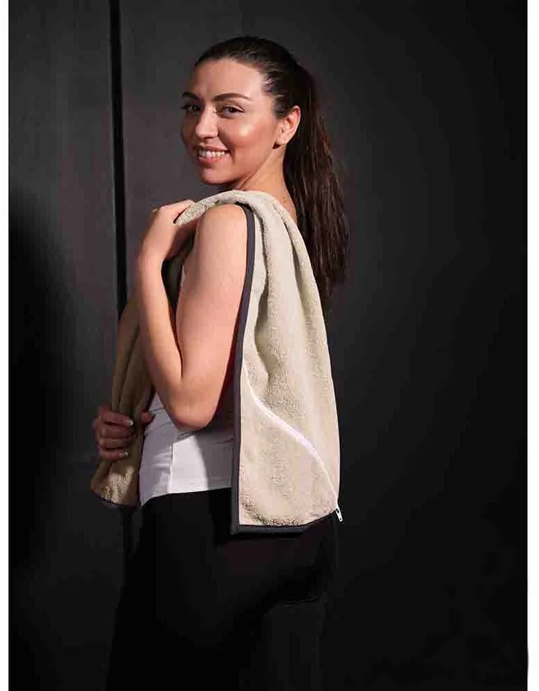 RÝCHLOSCHNÚCI BAVLNENÝ UTERÁK SPORT 30X110 CM KRÉMOVÁ