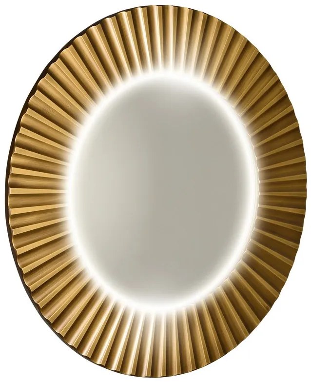 Sapho Sapho, PRIDE STRIP guľaté zrkadlo s LED osvetlením v ráme, priemer 75cm, bronz, PD754