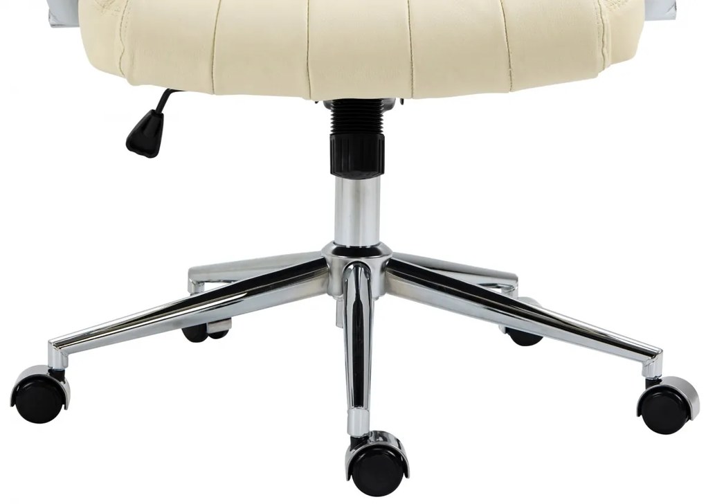 Kancelárska stolička Wigan - koža - Krémová