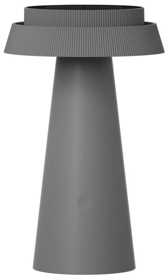 LED Solárna lampa MARAKESZ LED/3,7V USB 3600 mAh 1800/2700/3000K IP54 šedá