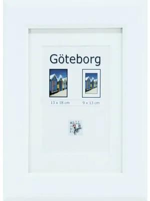 Drevený fotorámik Göteborg biely 13x18 cm