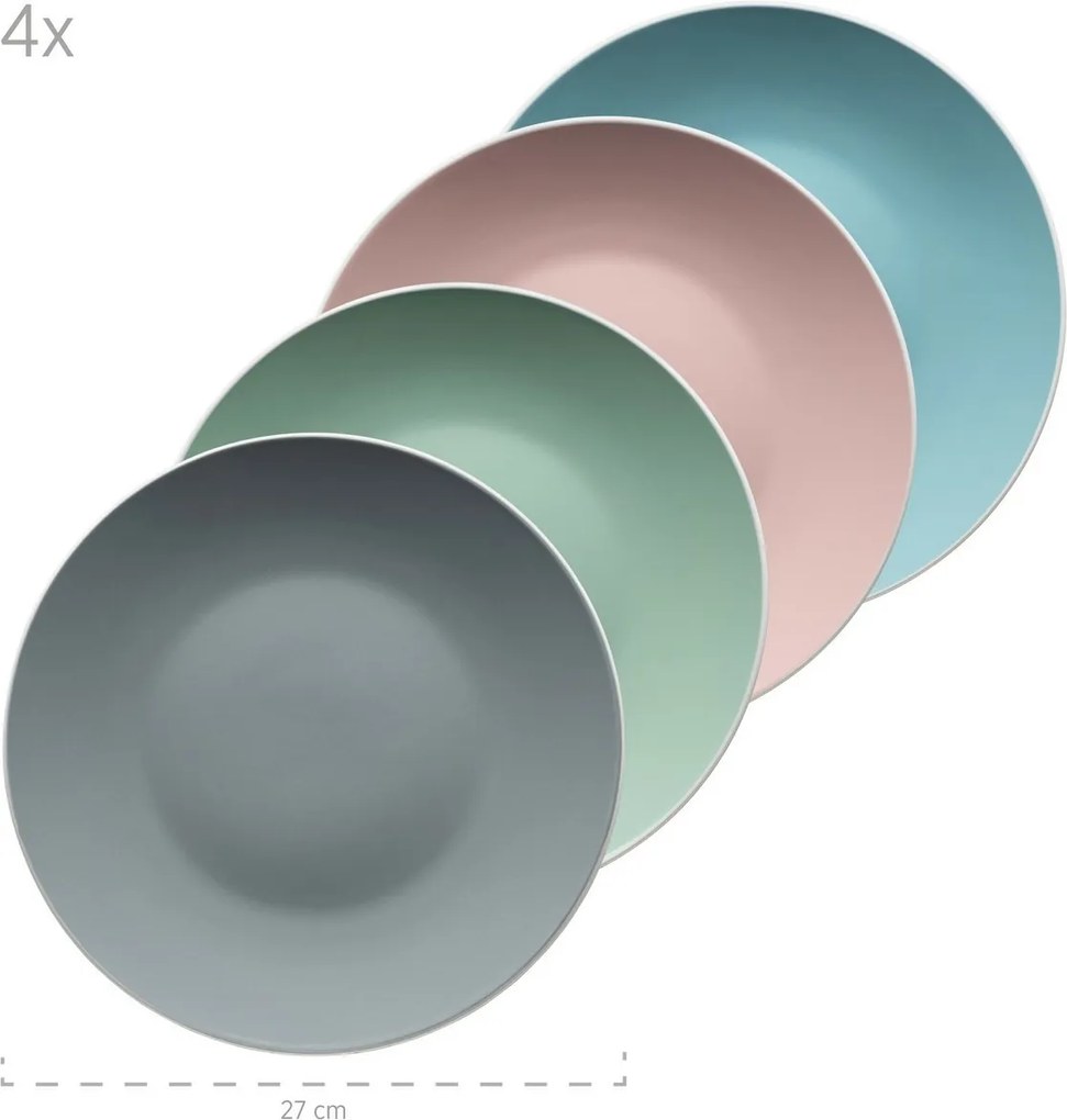 Mäser Jedálenská súprava riadu 16 ks ELISSA II – mix farieb mat