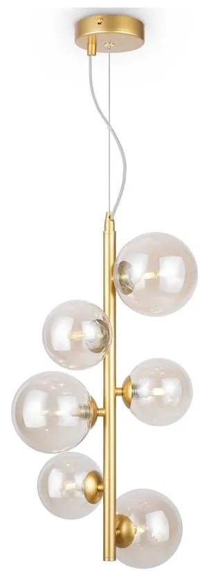 Maytoni MOD545PL-06G - Luster na lanku DALLAS 6xG9/28W/230V mosadz