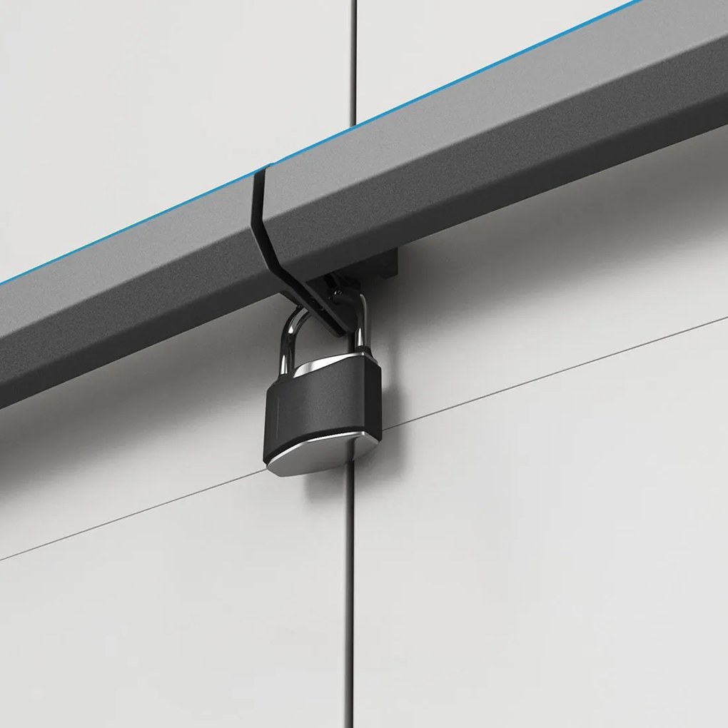 Plastová skriňa delená LINEAR, 3 police, 173x68x39 cm