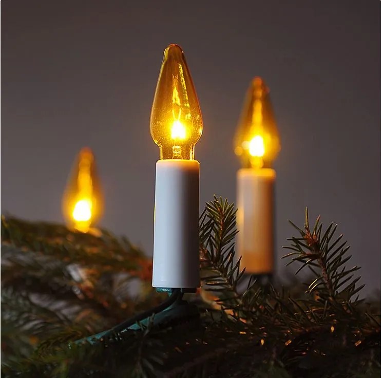 EXIHAND Vianočná svetelná reťaz FELICIA SV-16, 16 žiaroviek, žlté svetlo, 10,5m