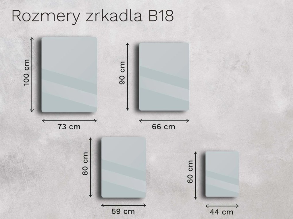 Zrkadlo s rámom B18