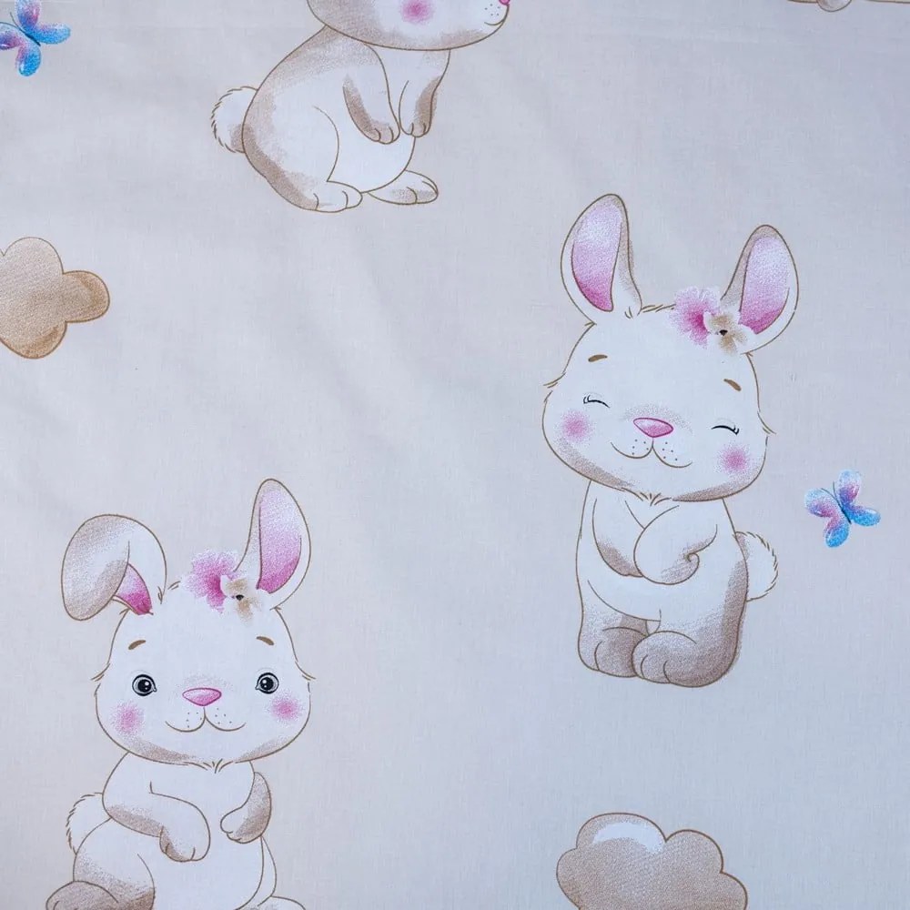 Žlté bavlnené detské obliečky do postieľky 100x135 cm Bunny "Star" – Jerry Fabrics