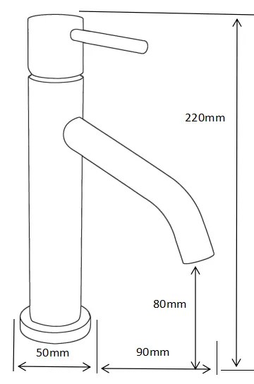 Umývadlová batéria Mexen Rumba 220 mm biela