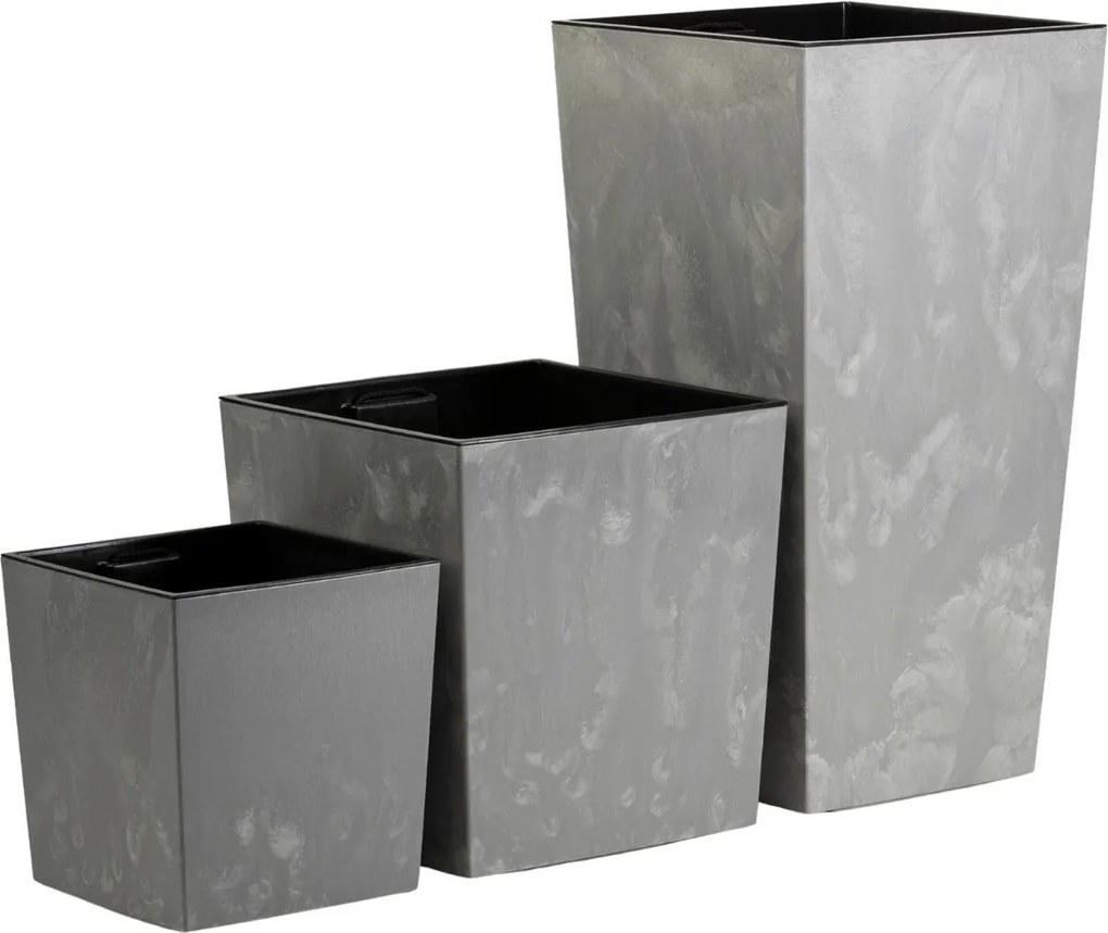 Květináč FLORE Beton 30,5x29,5x29,5 cm šedý