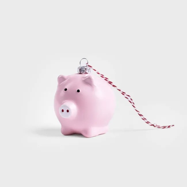 Vianočná ozdoba EVI PINK prasiatko 710209