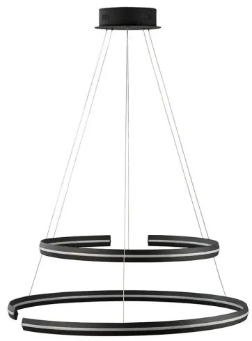 LED luster Torrente 80 čierne