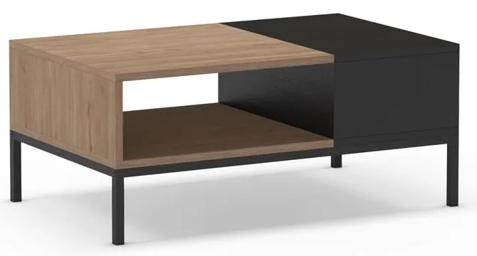 Konferenčný stolík v čierno-prírodnej farbe 56x90 cm Cailin – Marckeric